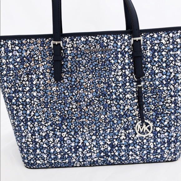Gaby’sBags👜💕-Michael Kors Large Tote Blue Floral - Picture 3 of 6